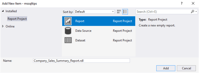 ssrs report development