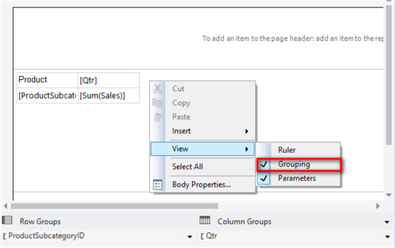 ssrs report development