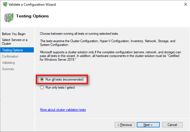 failover cluster manager