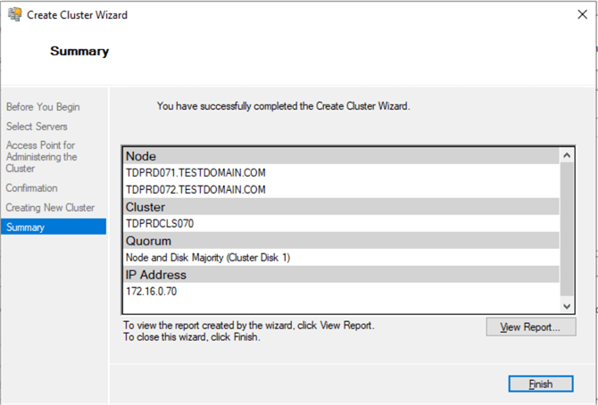 failover cluster manager