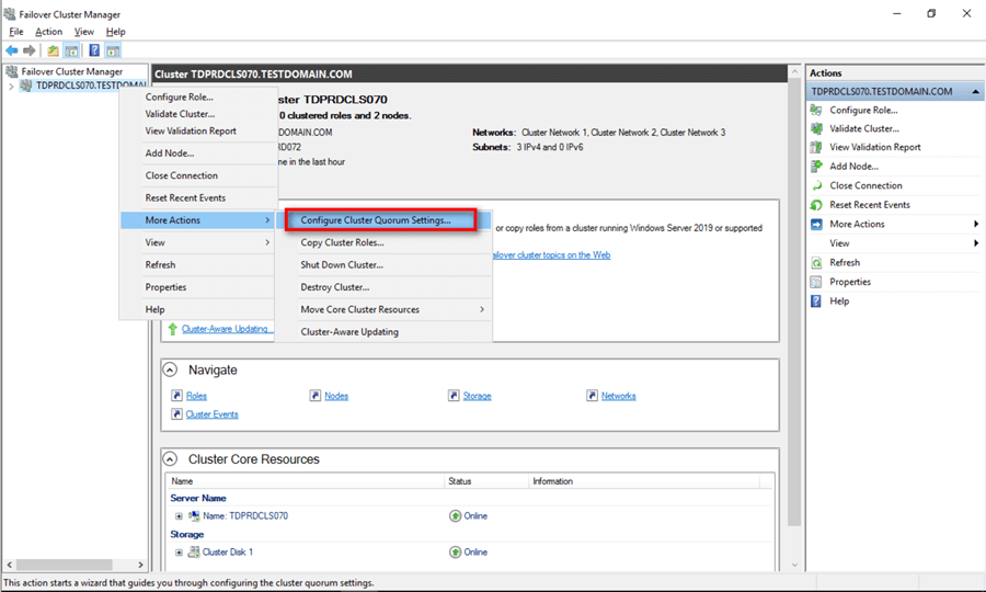 failover cluster manager