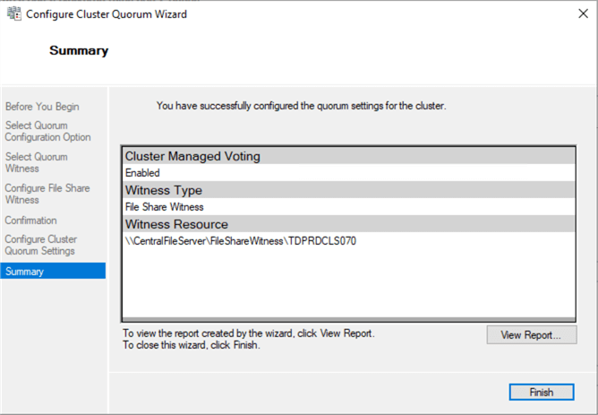 failover cluster manager