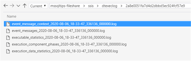 created log files