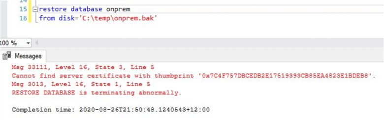 restore database command