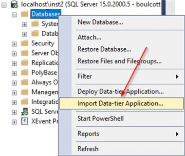 import database