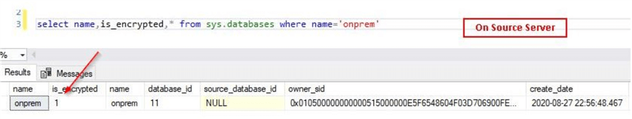 query for encryption status