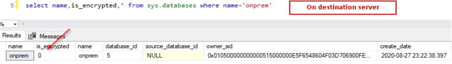query for encryption status