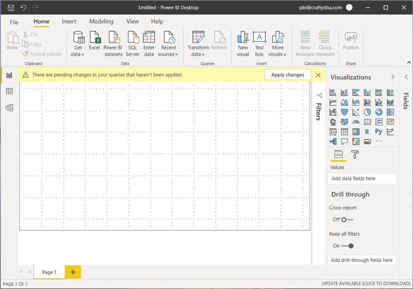 Manage Power BI Workspaces - Desktop editor logged into service