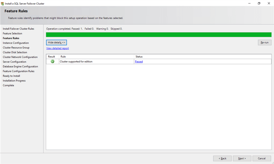 failover cluster setup