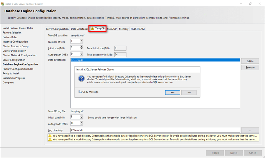 failover cluster setup
