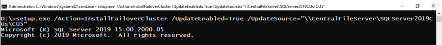 failover cluster setup