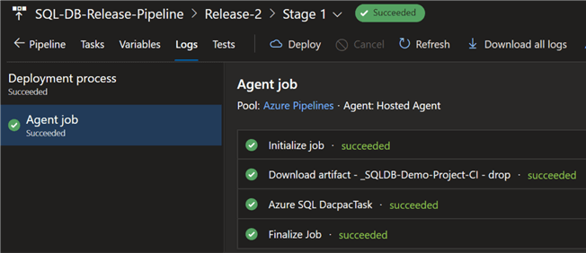 Option1AgentJobDetails Image of deployment details for option 1