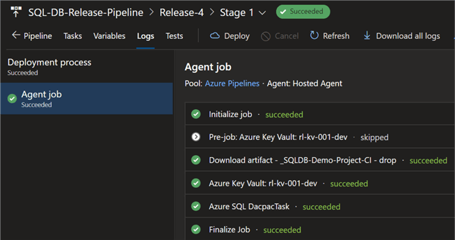 Option3AgentJob Image of details of Agent job for Option 3