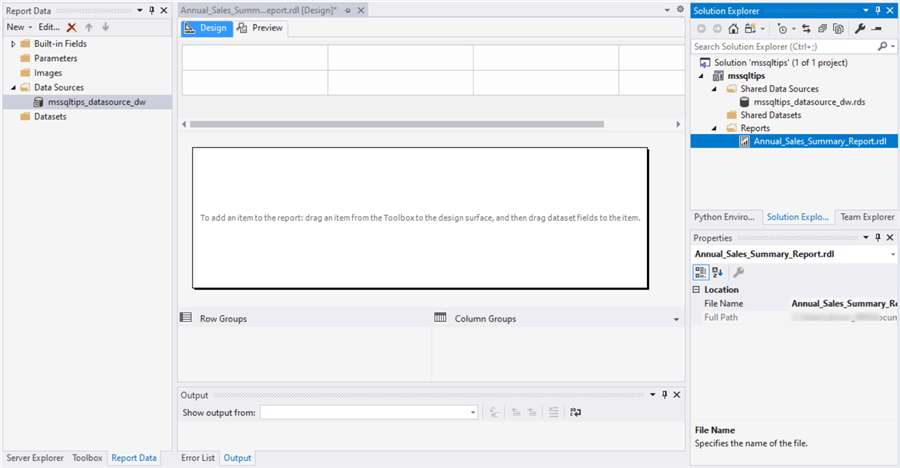 report designer