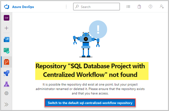 Switch to the default sql-centralized-workflow repository