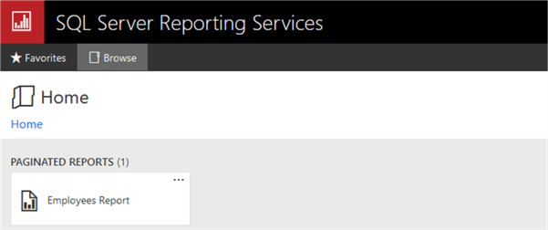 Sample SSRS report