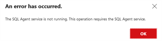 SQL agent error