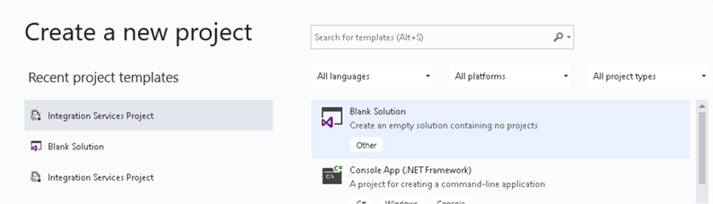 create new project