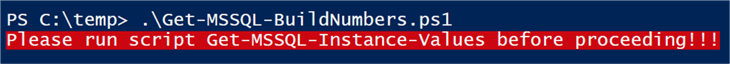 error message