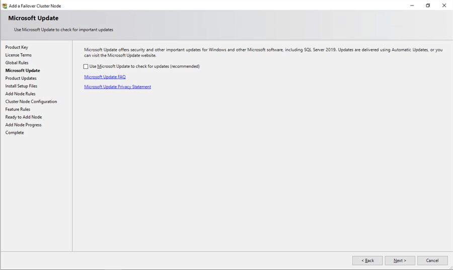 sql server 2019 cluster setup