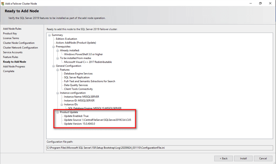 sql server 2019 cluster setup