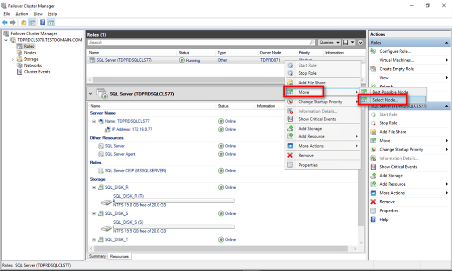 failover cluster manager
