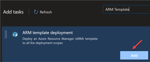 AddARMTemplateDeployTask Add a ARM deploy Script task