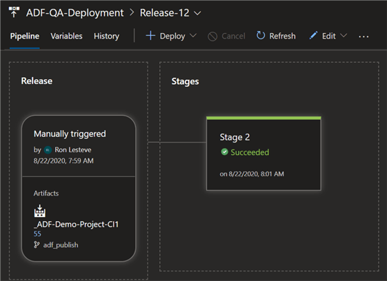 StageSucceeded Confirmation that the pipeline succeeded.