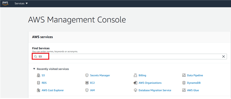 aws create bucket