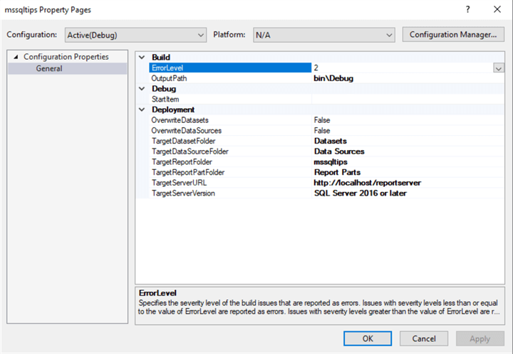 ssrs report development