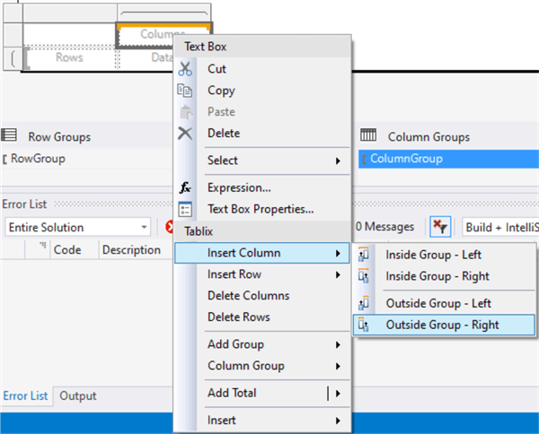 ssrs report development