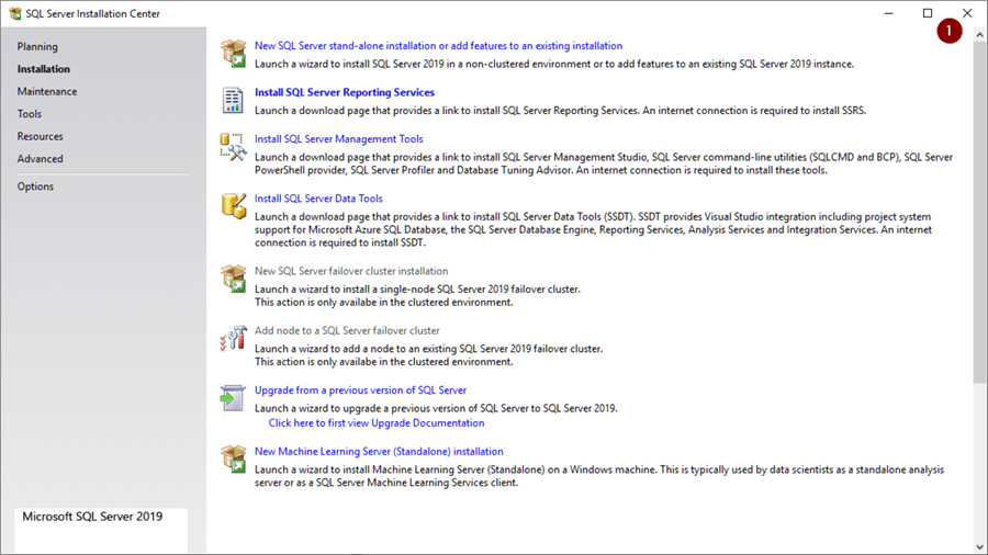 Close SSIS Installation Screen