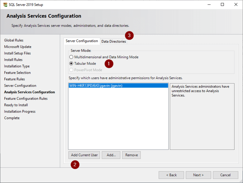 SSAS Install Screen 7