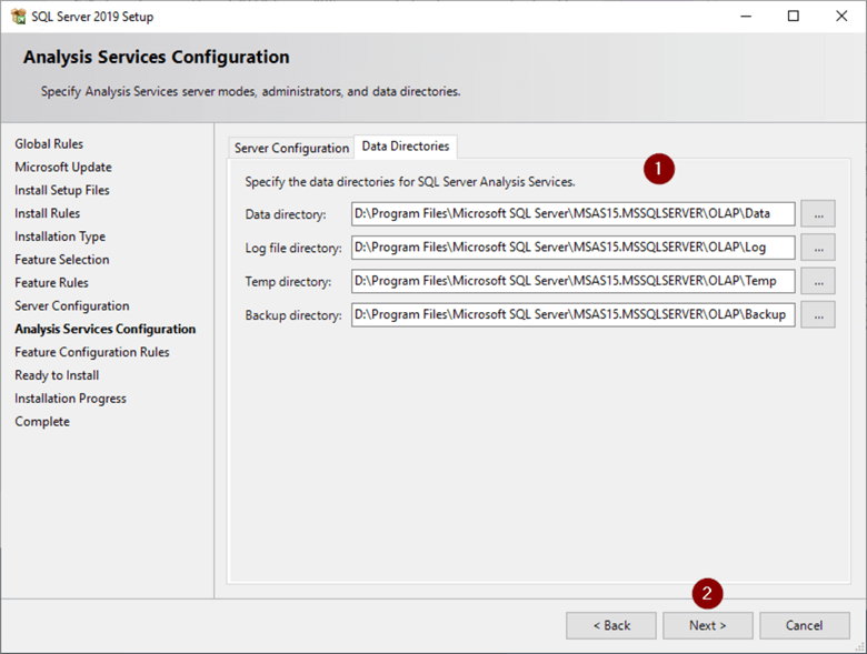 SSAS Install Screen 8