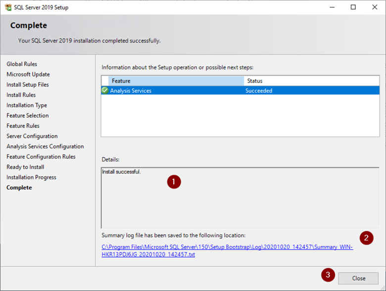 SSAS Install Screen 10
