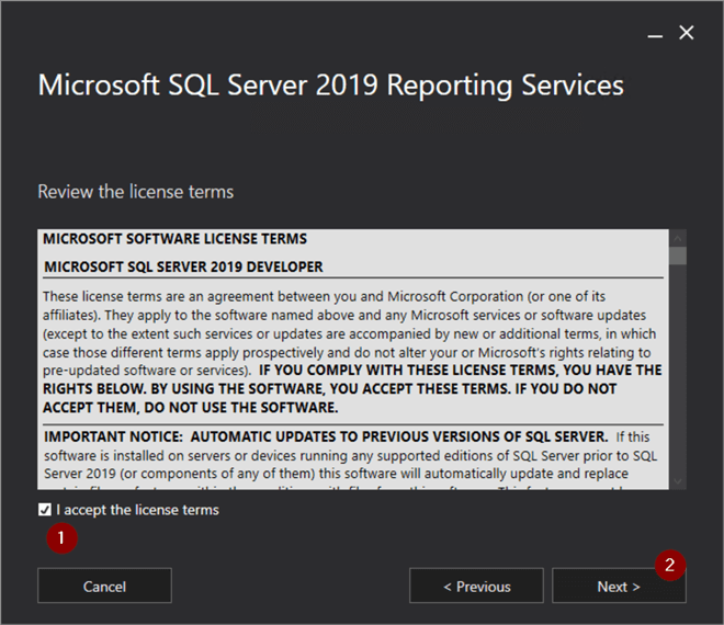 SSRS Install Screen 3