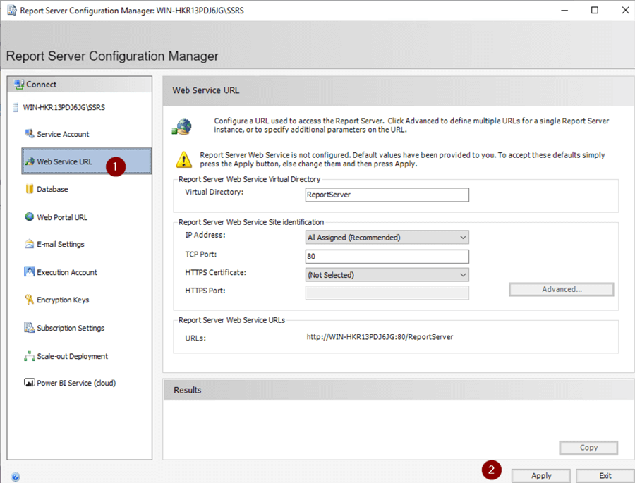 SSRS Install Screen 16