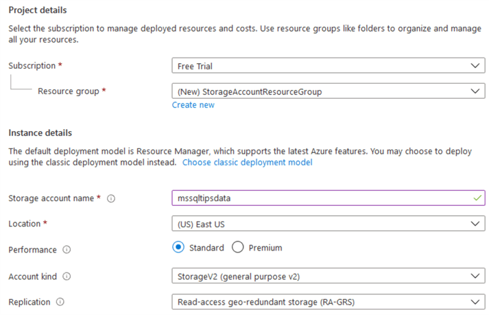 Storage account name
