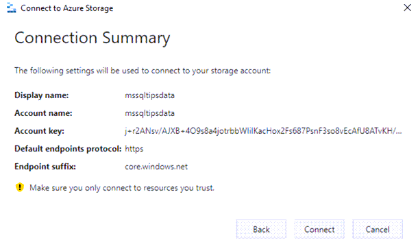 Review your storage account