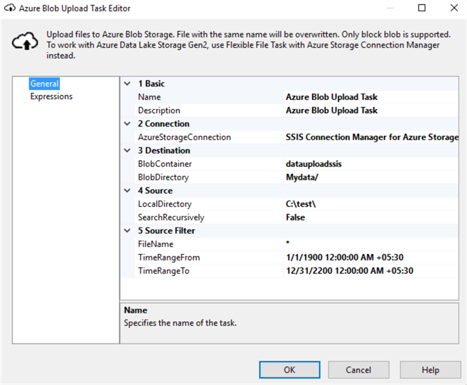 blob container and directory