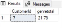 sql server query results
