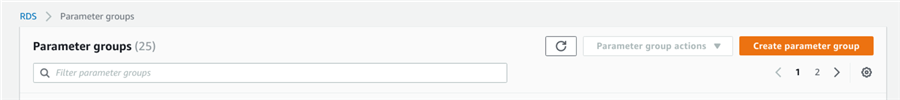 Creating new RDS Parameter Group