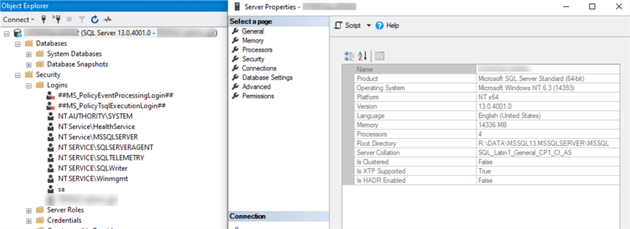 object explorer