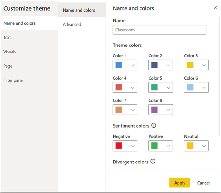 advanced theme