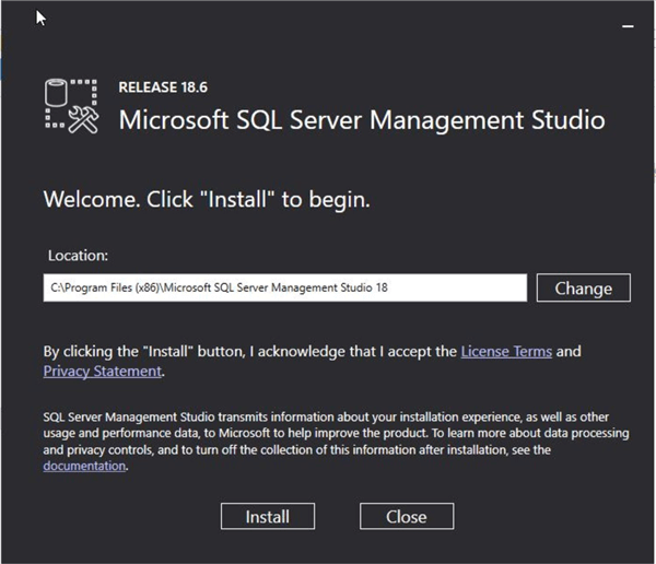 sql server management studio