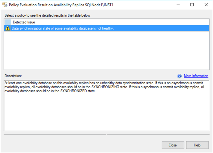 data synchronization state