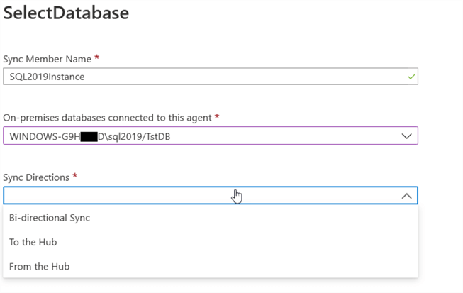 select member database options