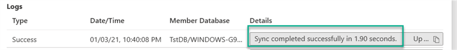 sync log
