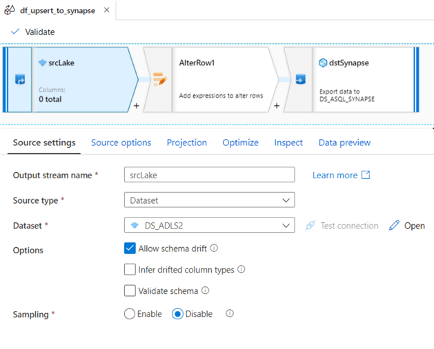 Azure Data Factory Mapping Data Flow Incremental Upsert