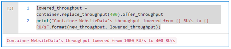 ScaleDownThroughput Scale down the throughput once load is complete